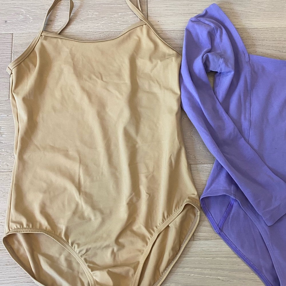 Tan camisole spandex basic dance leotard